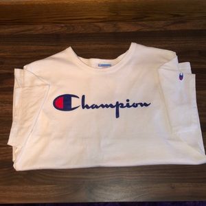 Champion Men's Heritage Tee, Script Logo Size Large
